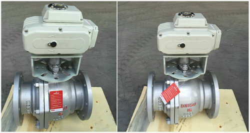 電動鑄鋼球閥Q941F-16C，電動鑄鋼法蘭球閥圖片